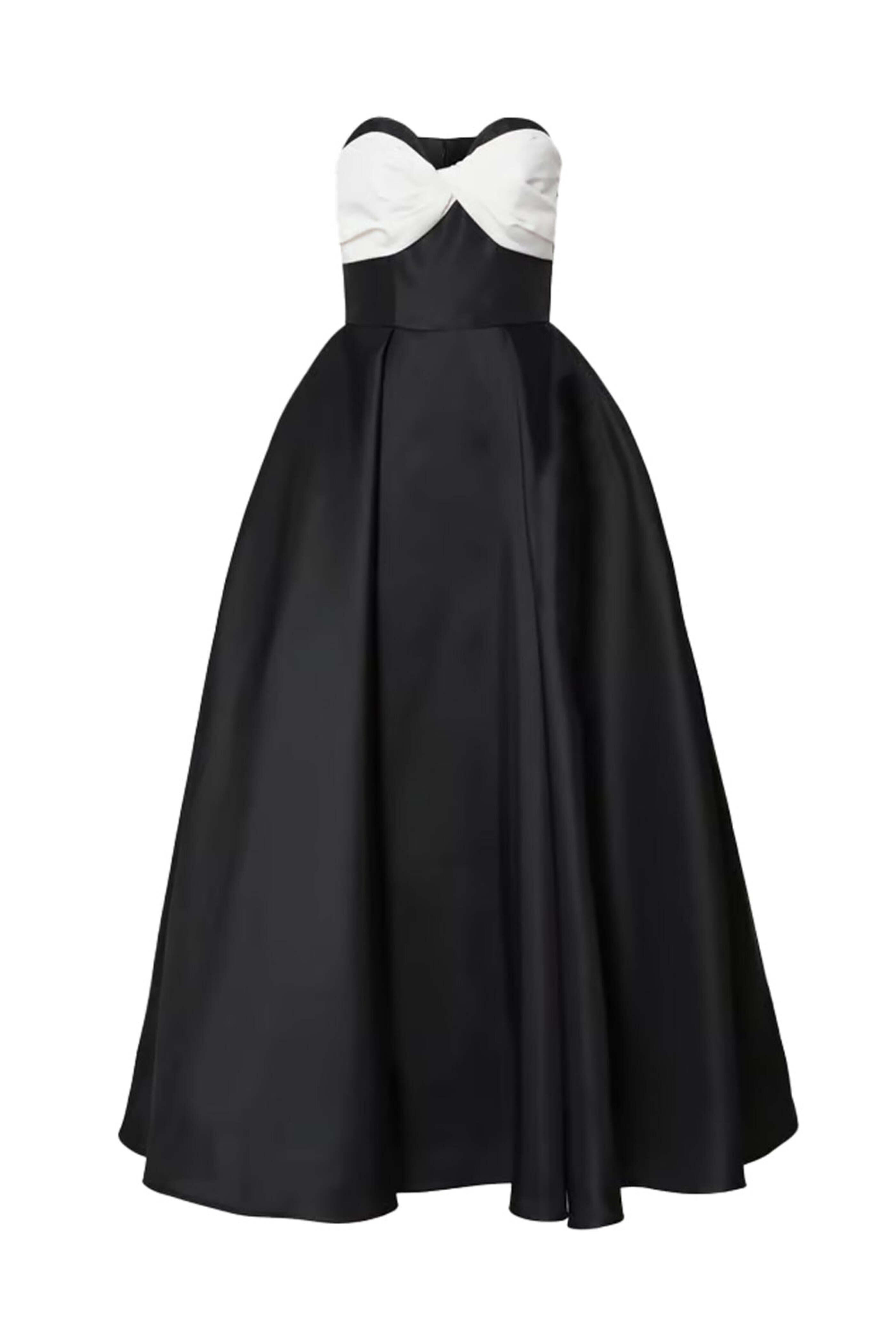 Carolina Herrera - Black and White Sweetheart Strapless Dress