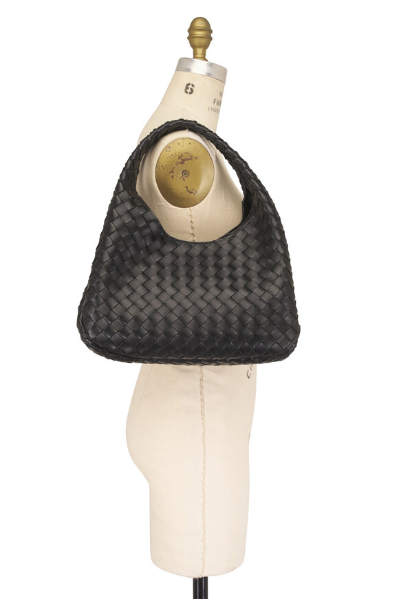 Bottega Veneta Campana Black Intrecciato Leather Top Handle Bag - view 7