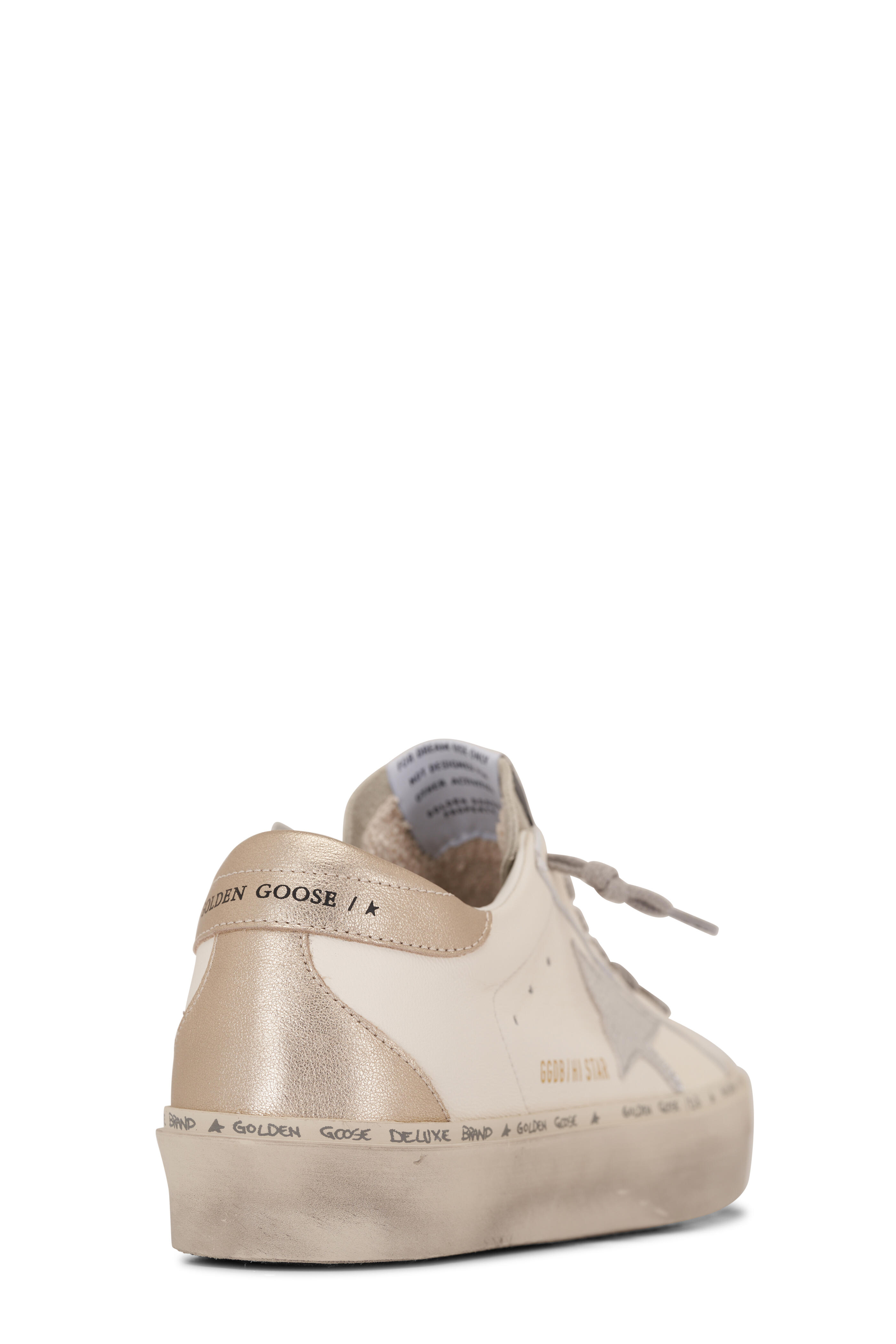 Golden Goose - Hi Star White & Silver Low Top Sneaker