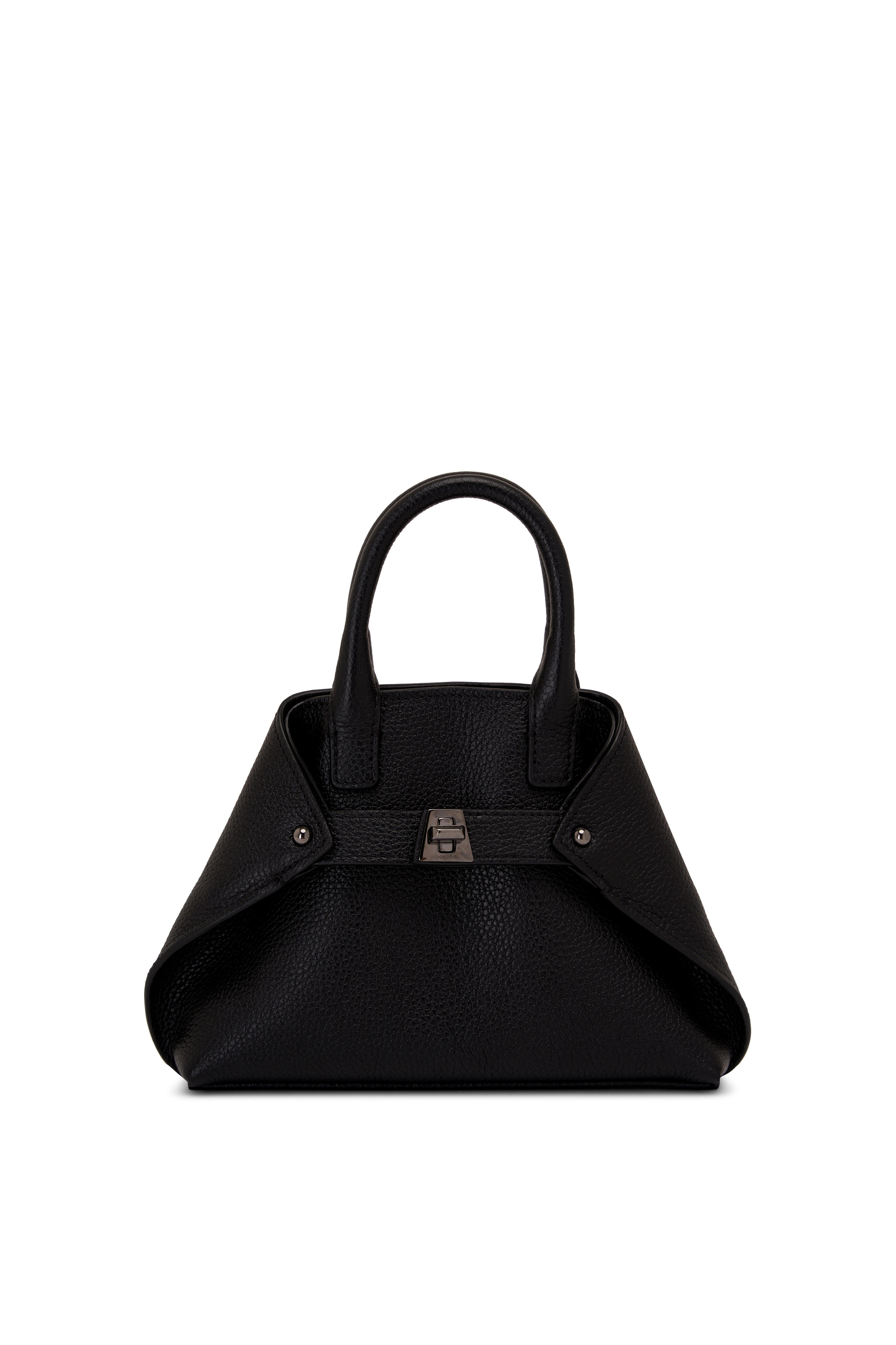 Akris - Micro Ai Messenger Black Leather Crossbody Bag