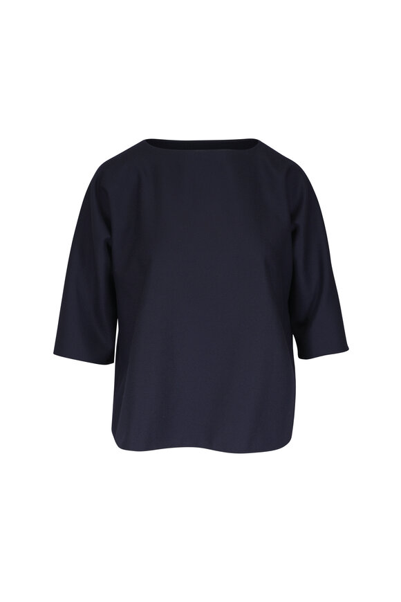 Peter Cohen Return Midnight Blue Virgin Wool T-Shirt - view 1