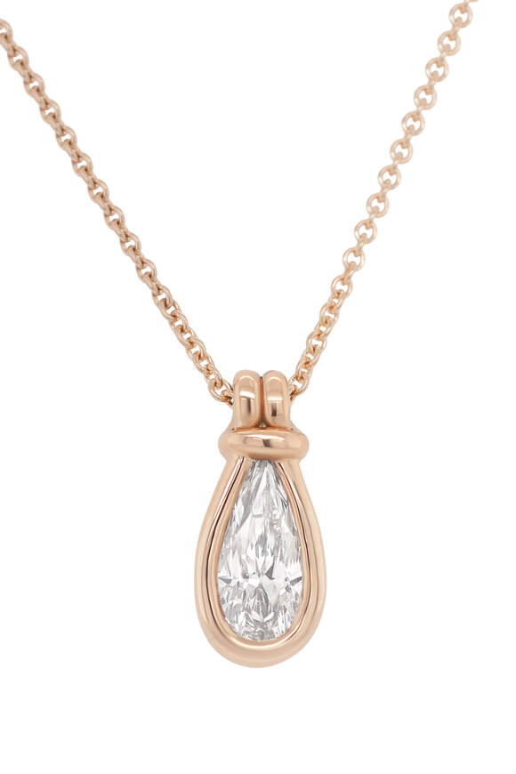 Kali Zoe 18k Yellow Gold Champagne Diamond Hitch Necklace - view 1