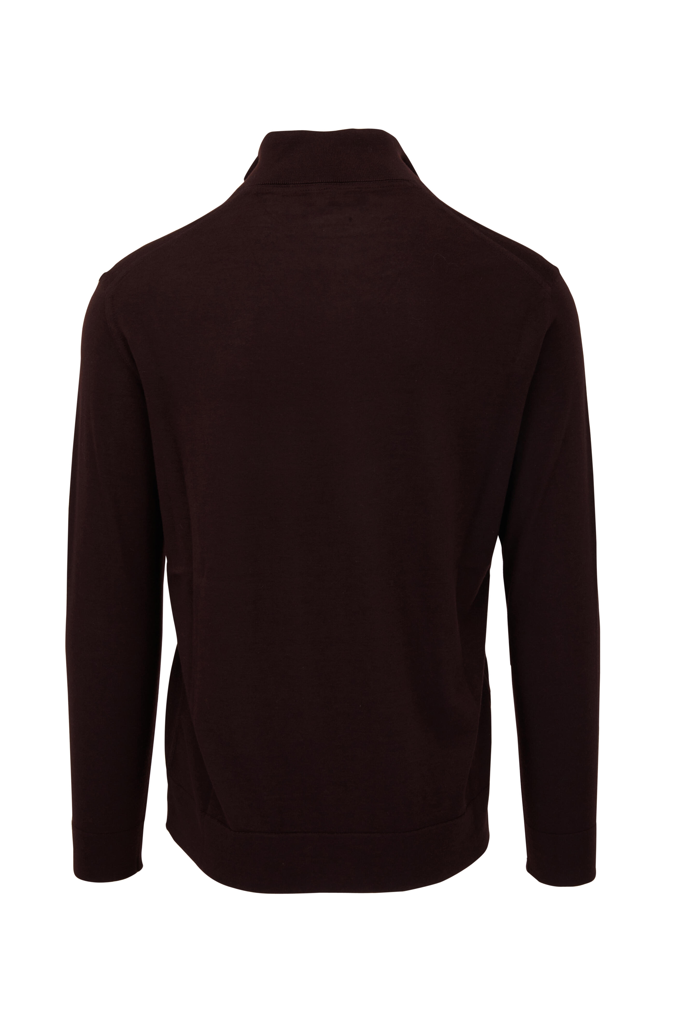 Loro Piana - Plum Fine Gauge Quarter Zip Pullover