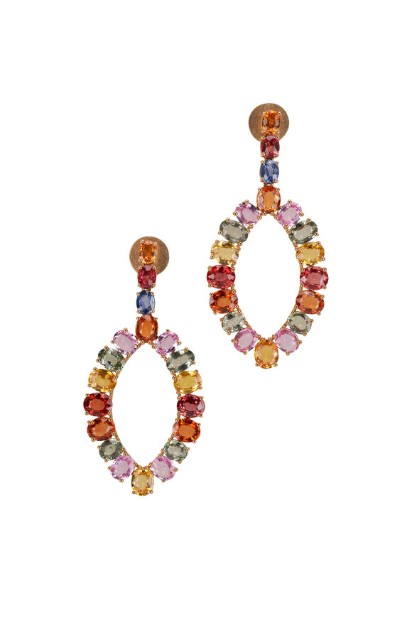 Kai Linz Rainbow Sapphire Drop Earrings