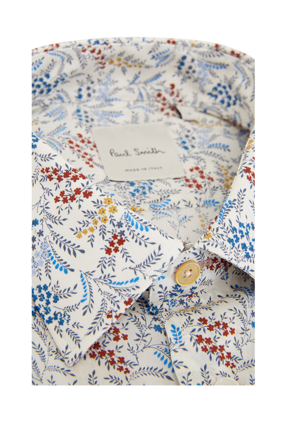 Paul Smith - Blueberry Liberty Stem Floral Dress Shirt