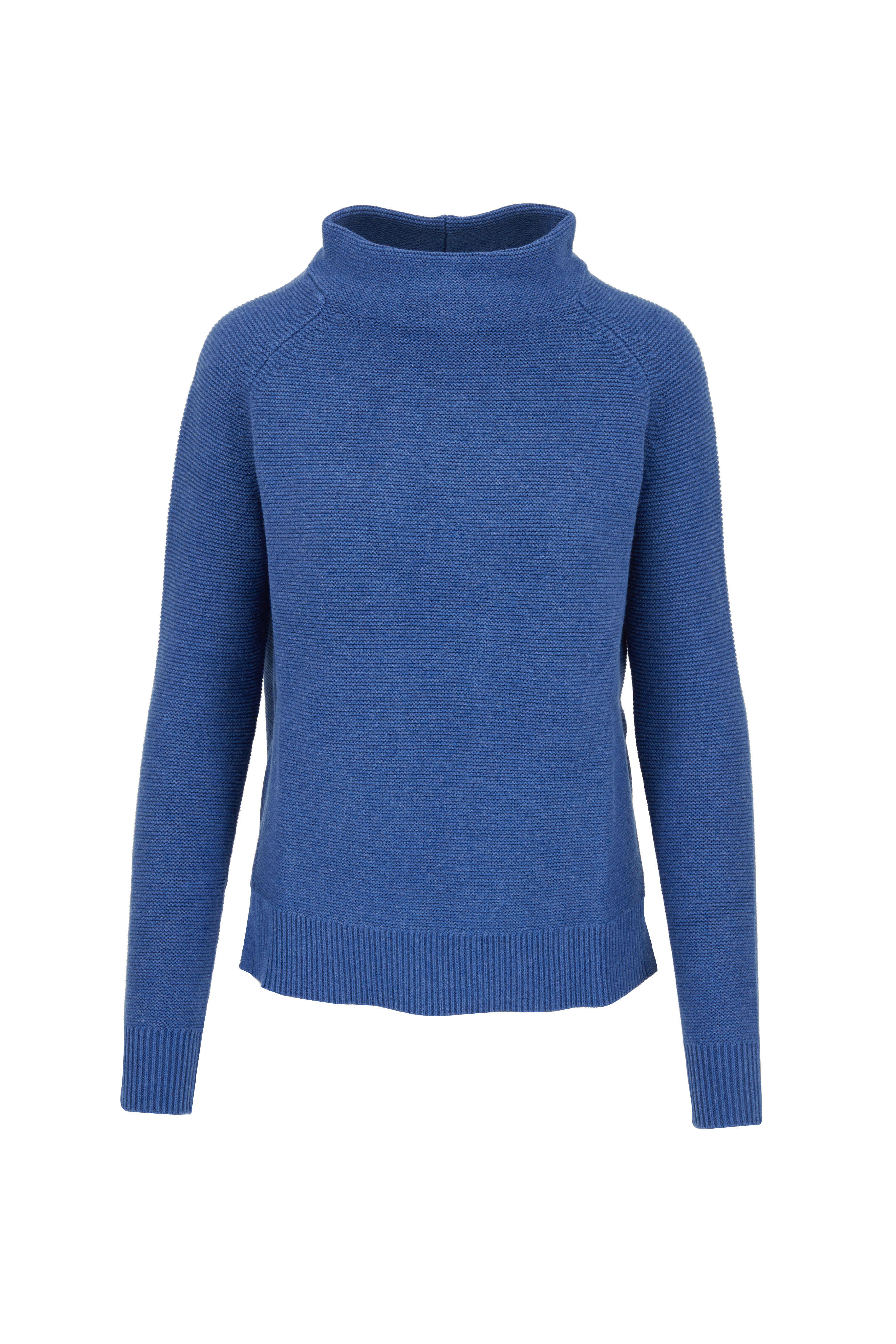 Kinross - Indigo Garter Funnel Neck Sweater | Mitchell Stores