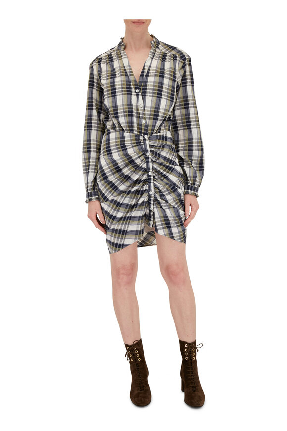 Veronica Beard - Army Plaid Vivlette Shirtdress 