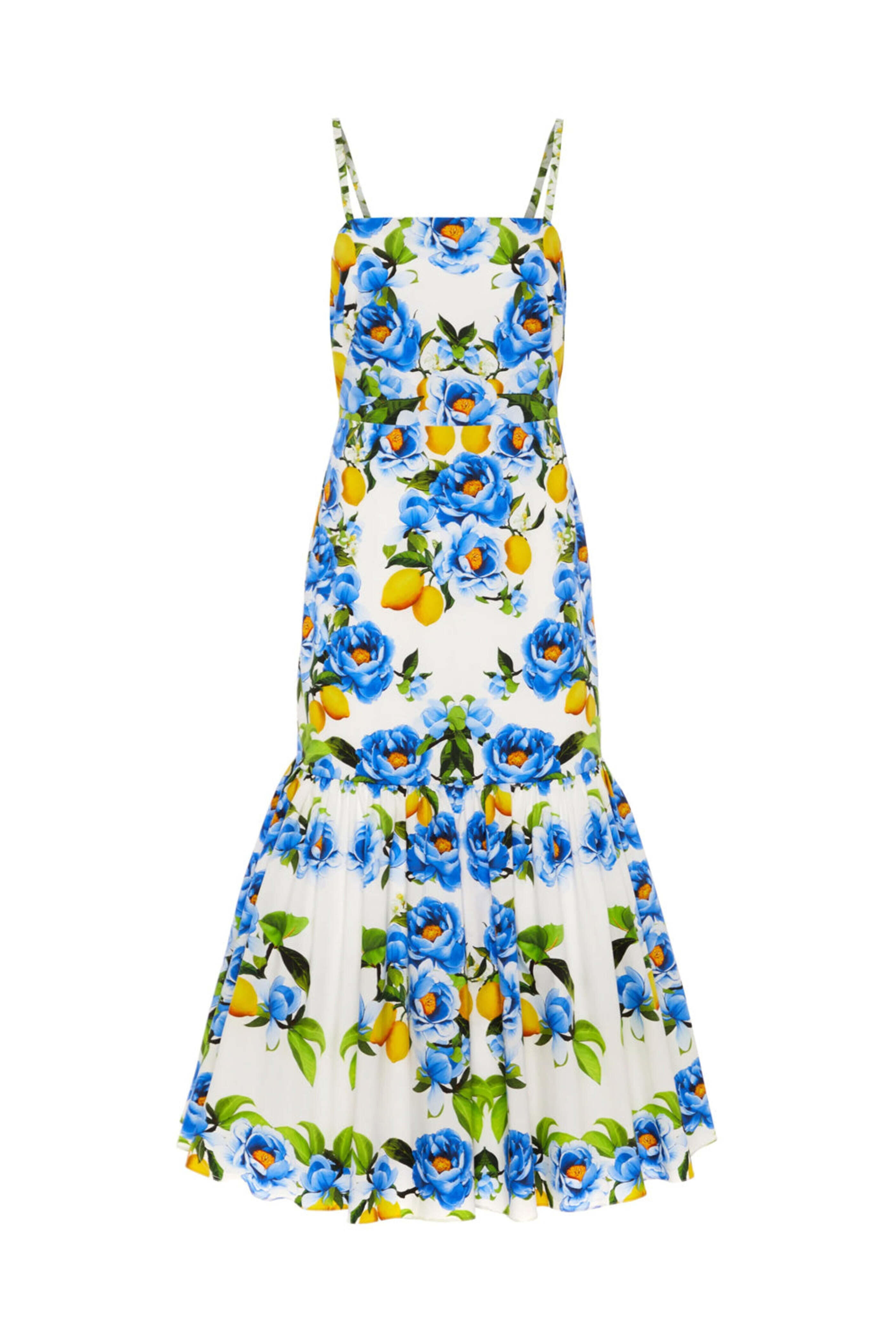 Borgo De Nor - Blue Peonia Corniela Midi Dress