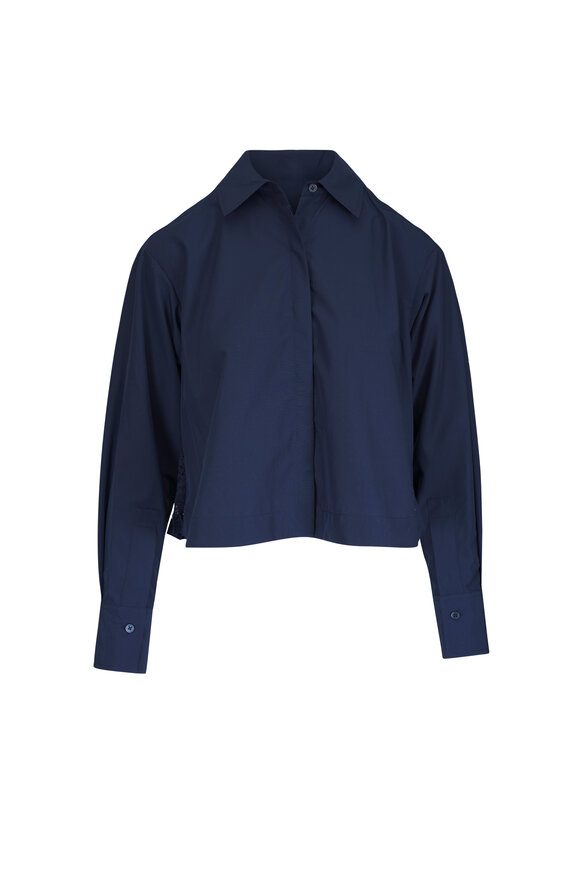 Simkhai Kacey Midnight Blue Lace Shirt