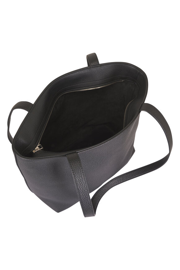 The Row Parker Black ANS Leather Zip Tote - view 4