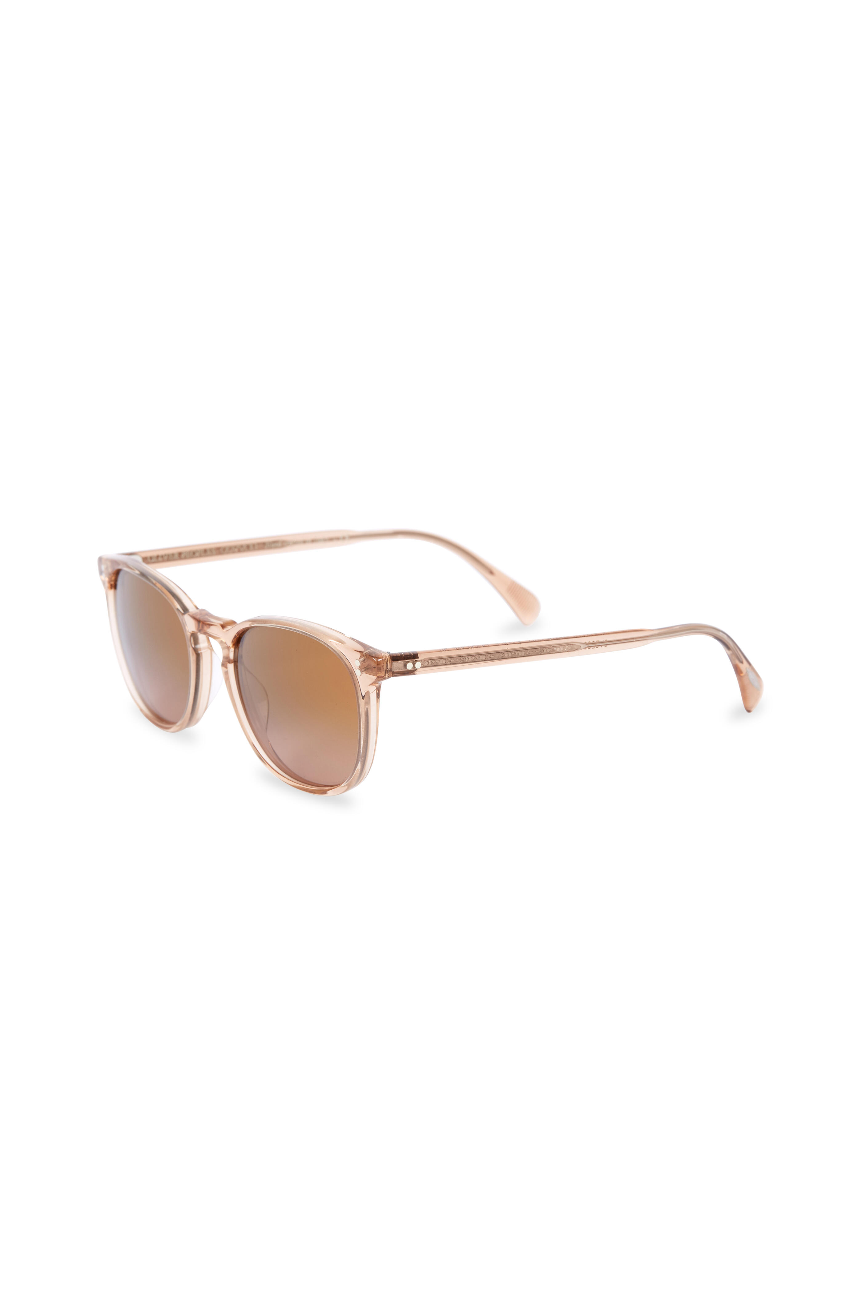 Oliver Peoples Gold Aviator Sunglasses with Rose-Gold Mirrored Lenses Oliver Peoples OV5565SU Lumar S (51 - 19) with Silver lenses  main image 3