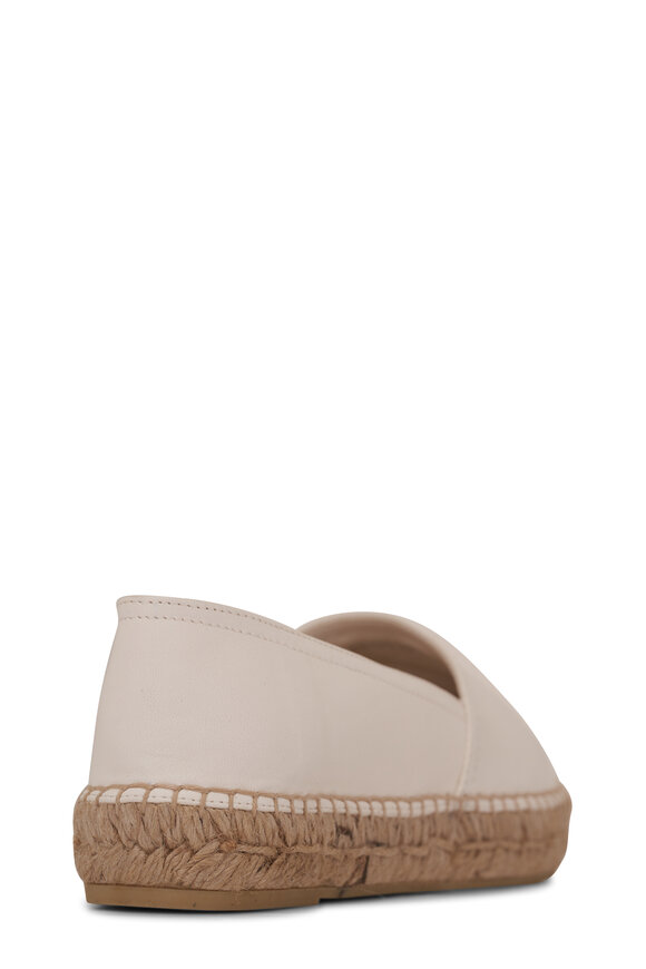 Prada - Ivory Leather Espadrille Flat 