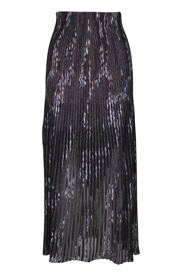 Brunello Cucinelli - Chocolate Silk Chiffon Damier Check