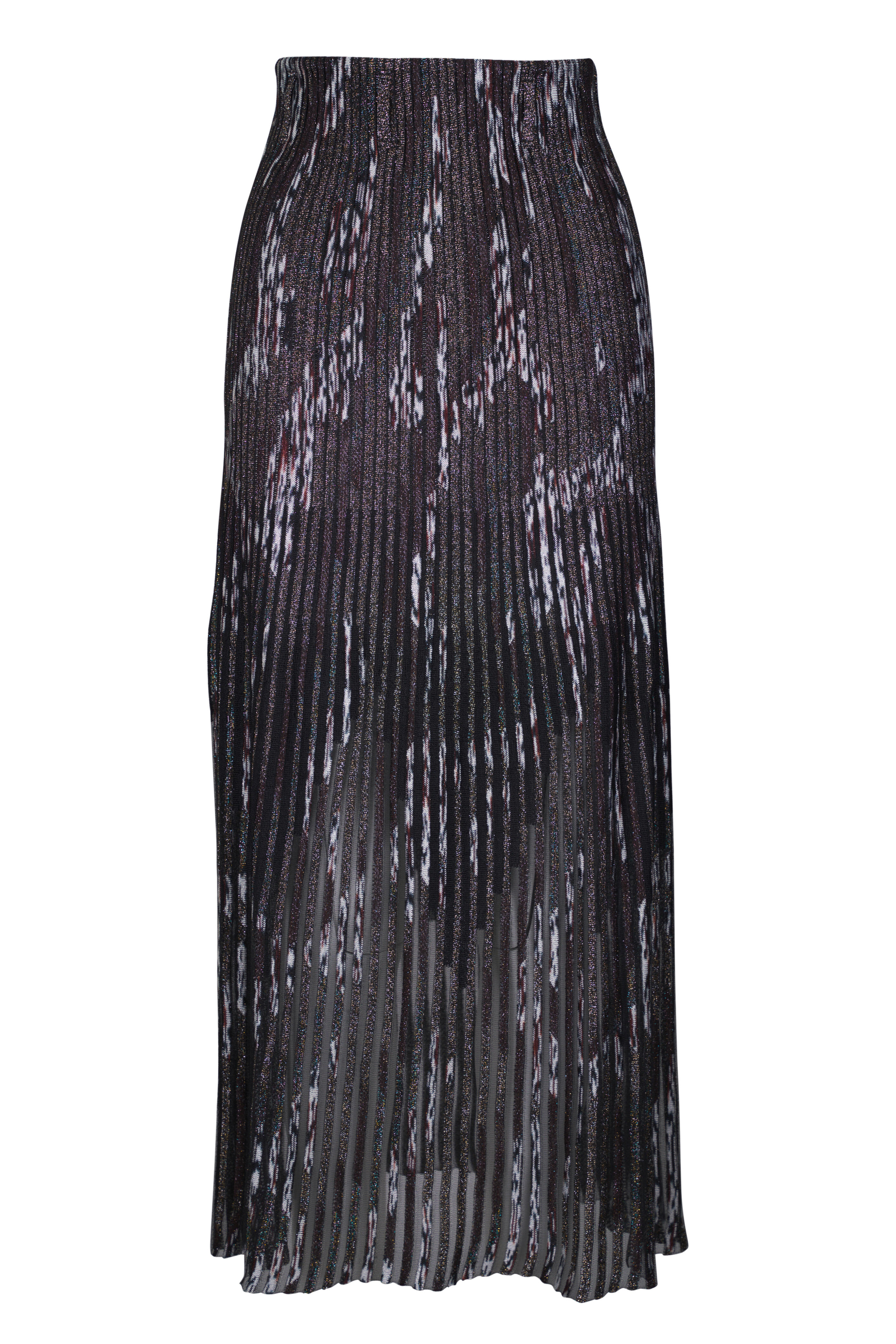 Missoni - Black, Brown & White Stripe Maxi Skirt