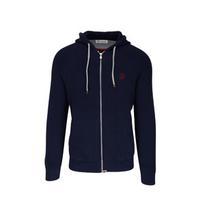 brunello cucinelli フーディー BRUNELLO CUCINELLI Cotton-Blend Jersey Zip-Up Hoodie for Men