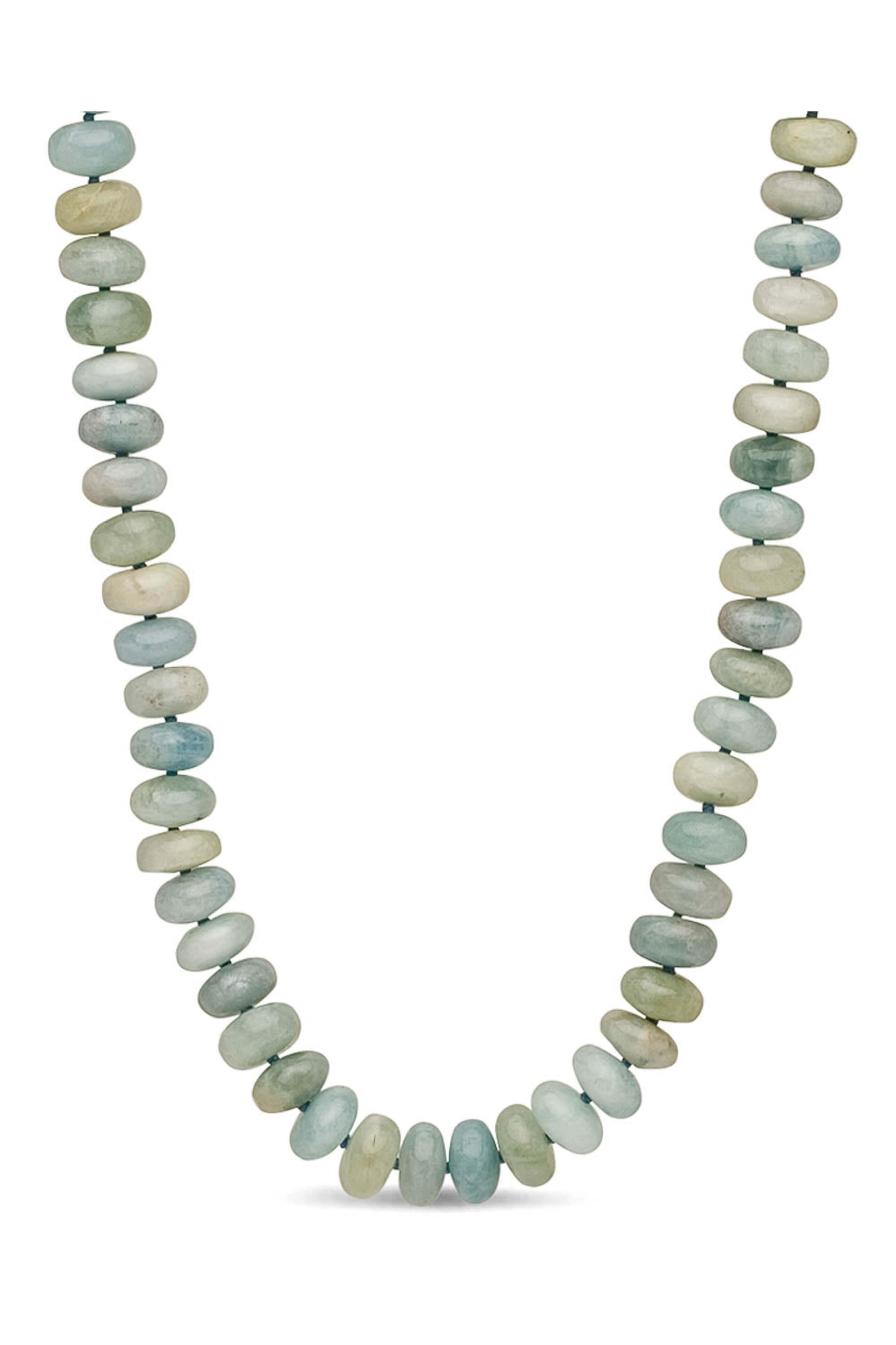 Nest Jewelry - Aquamarine Beaded Short Necklace - view 1