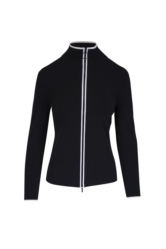 Emporio Armani - Black Long Sleeve Sparkle Top | Mitchell Stores