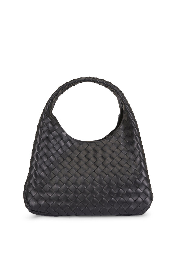 Bottega Veneta Campana Black Intrecciato Leather Top Handle Bag - view 1