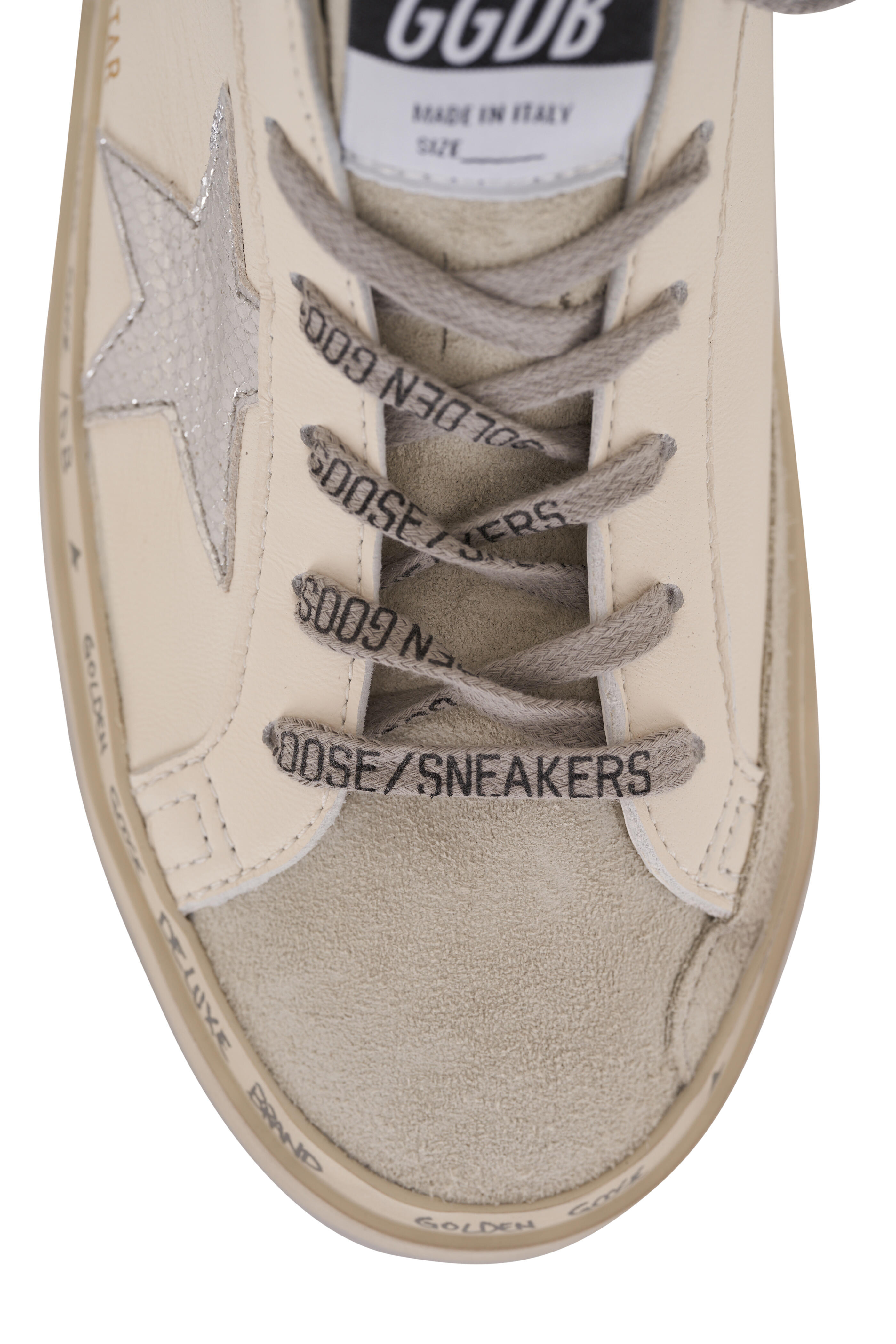 Golden Goose - Hi Star White & Silver Low Top Sneaker