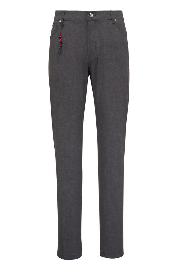 Marco Pescarolo Gray Five Pocket Pant