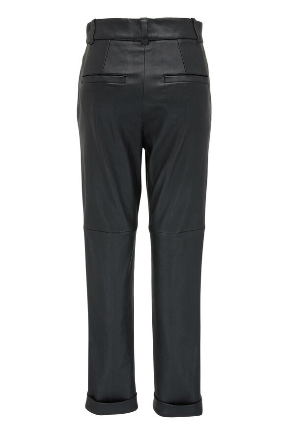 Brunello Cucinelli - Black Leather Pant