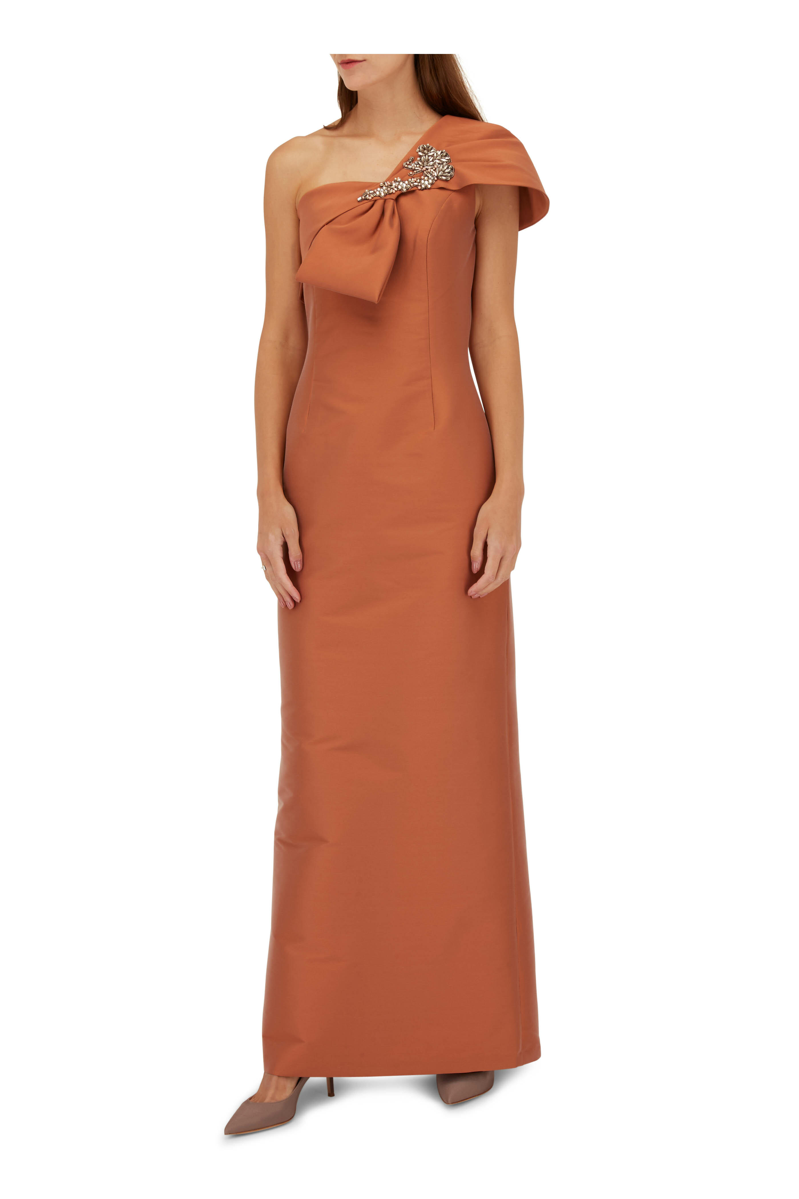 Sachin Babi - Ines Copper Stretch Mikado Gown | Mitchell Stores Sachin Babi - Ines Copper Stretch Mikado Gown | Mitchell Stores