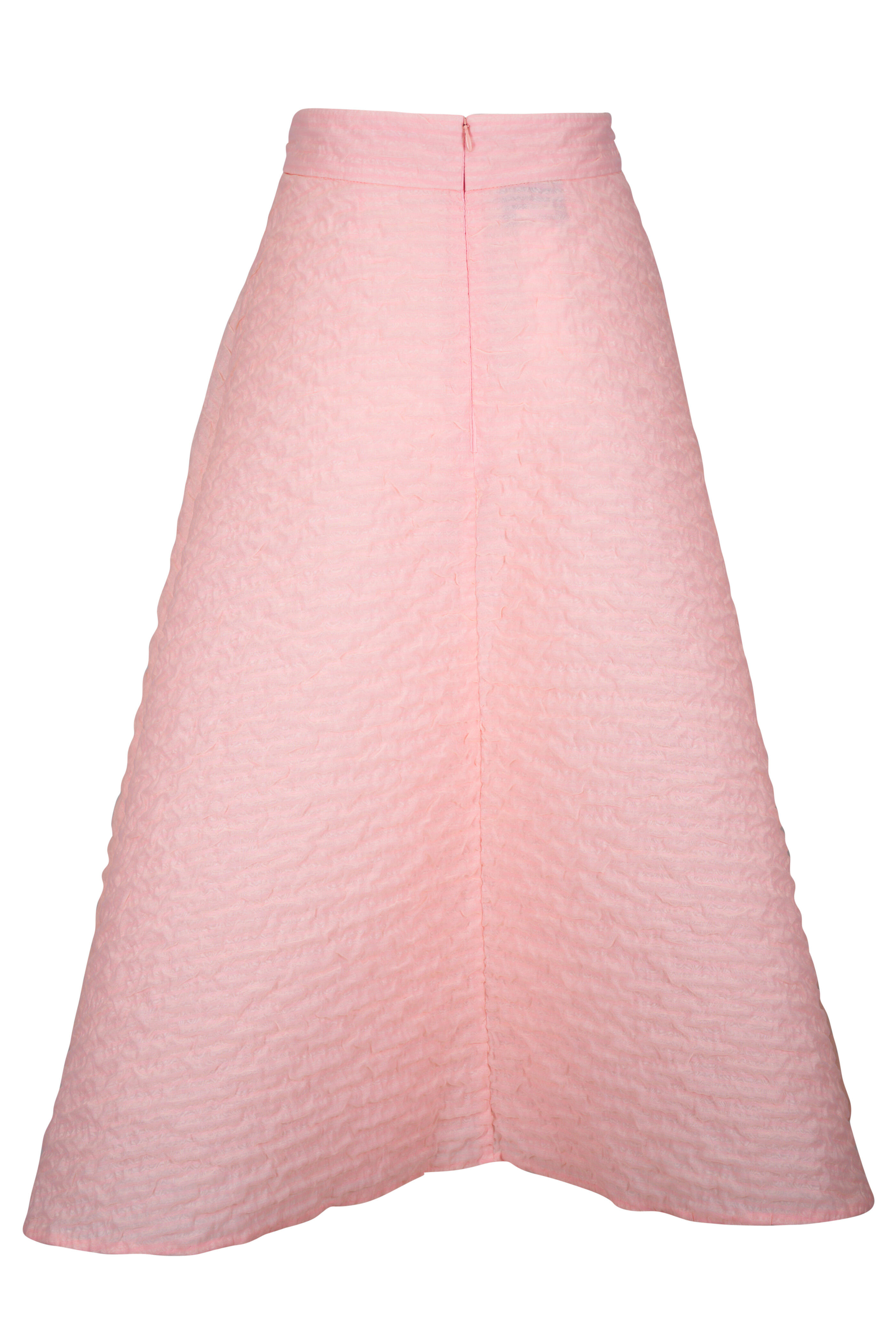 Akris - Peach 3D Bubble Organza Skirt