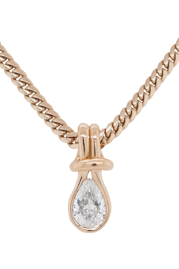 Kali Zoe 18k Yellow Gold Diamond Hitch Pendant Necklace