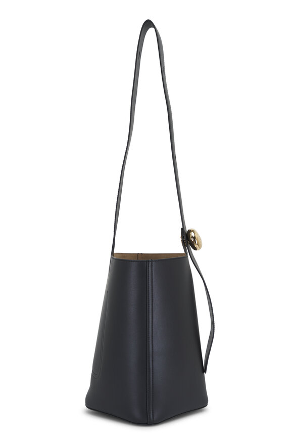 Loewe - Medium Pebble Black Leather Bucket Bag