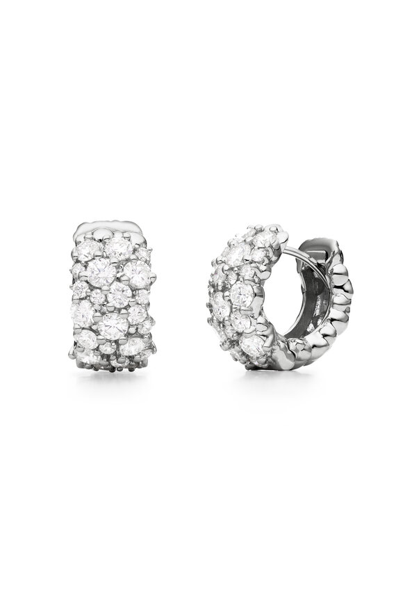 Paul Morelli 18k White Gold Large Confetti Snap Hoop - view 1