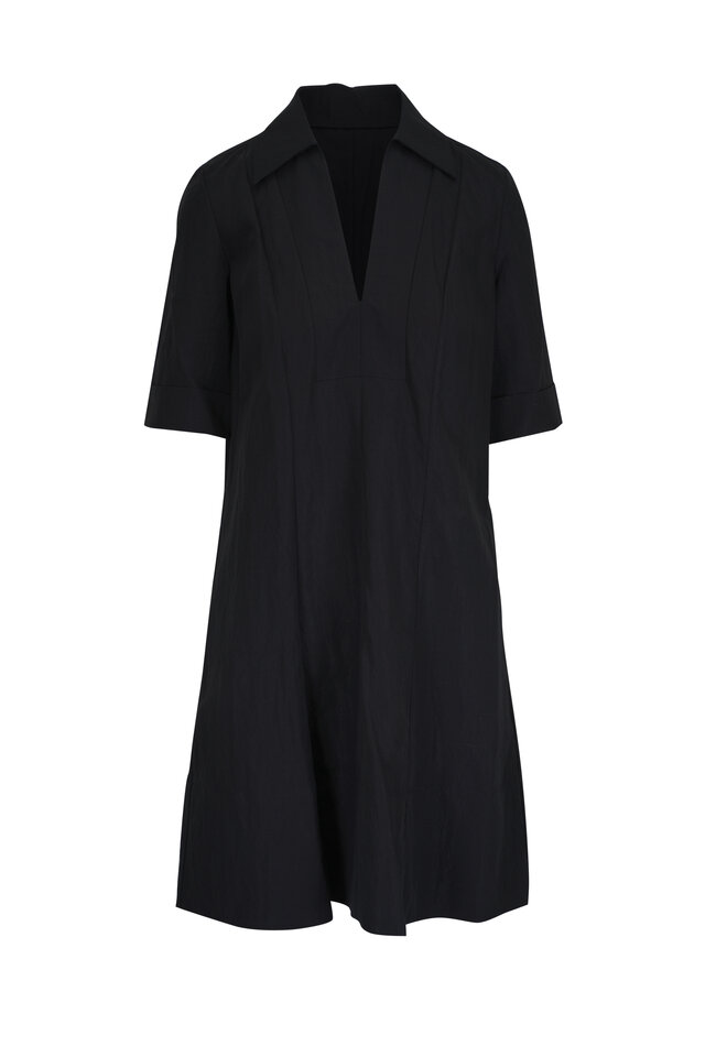 ワンピース Y's 20SS RIGHT GATHER SLEEVELESS DRESS Vince - Black Sleeveless Gathered Dress | Mitchell Stores