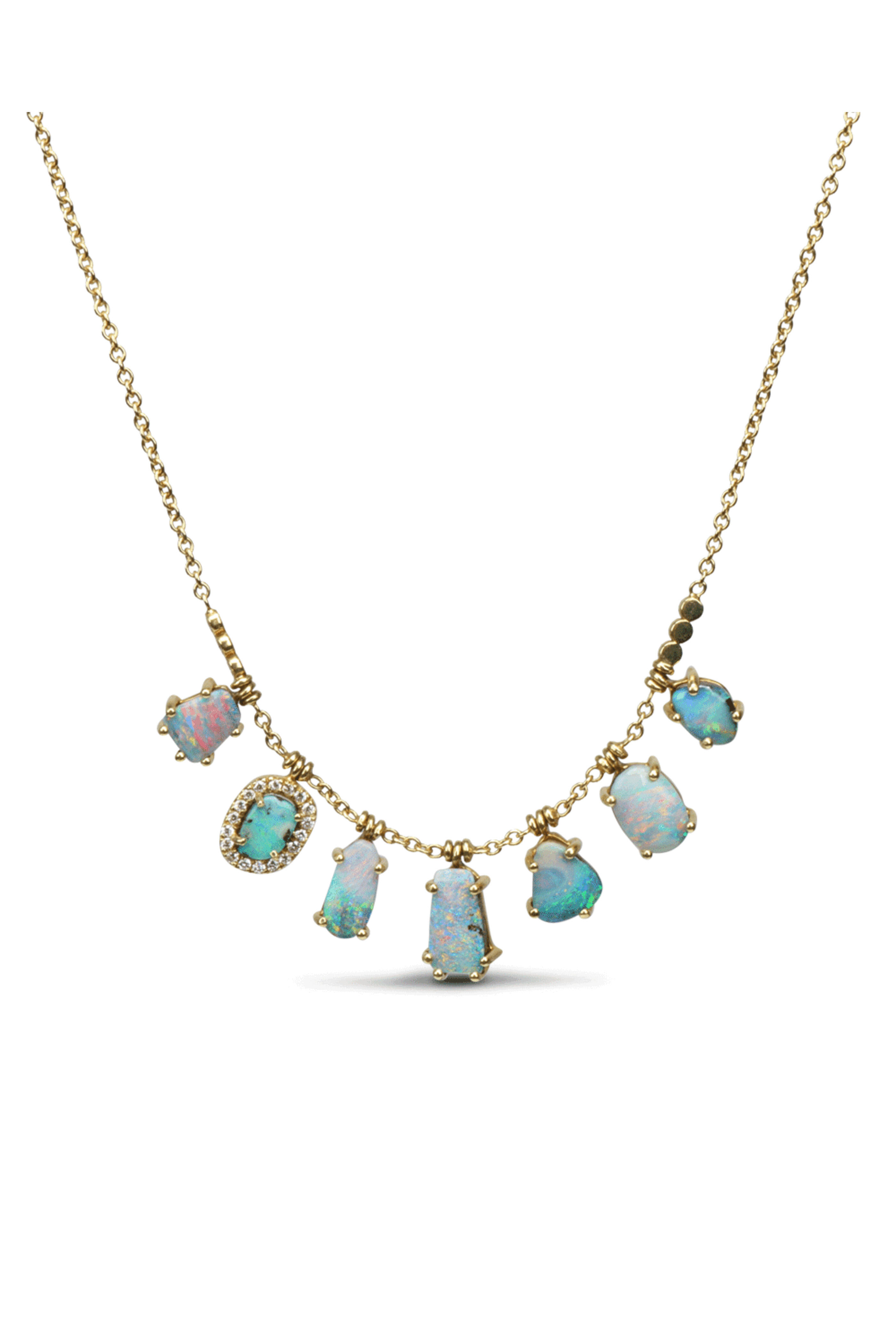 Lauren K - Boulder Opal Fringe Necklace