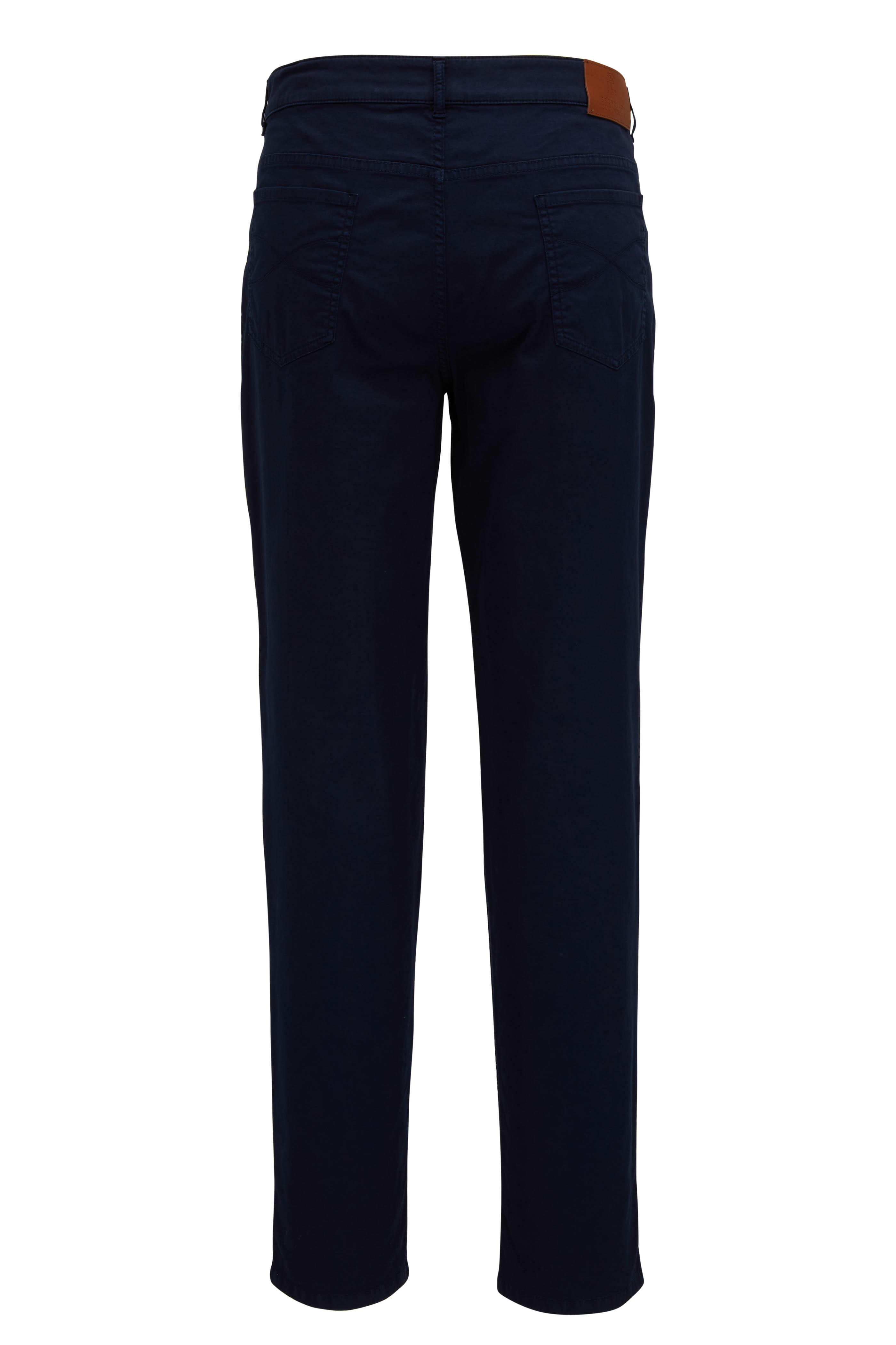パンツ BRUNELLO CUCINELLI DARK BLUE COTTON PANTS Brunello Cucinelli - Navy Blue Dyed Stretch Cotton Five