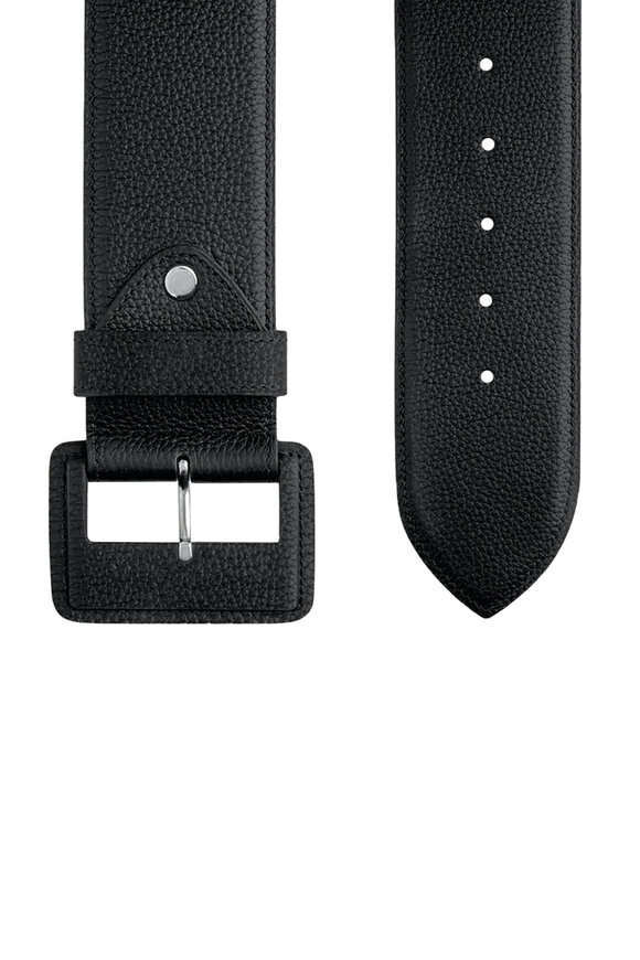 Maison Vaincourt La Merveilleuse Black Pebbled Leather Belt - view 2