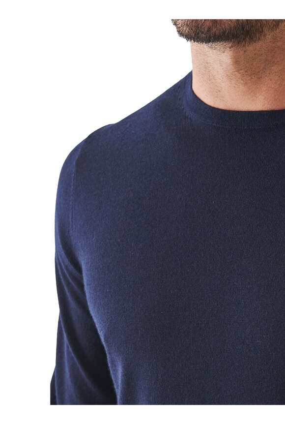 Patrick Assaraf - Midnight Extra-Fine Merino Wool Crewneck Sweater