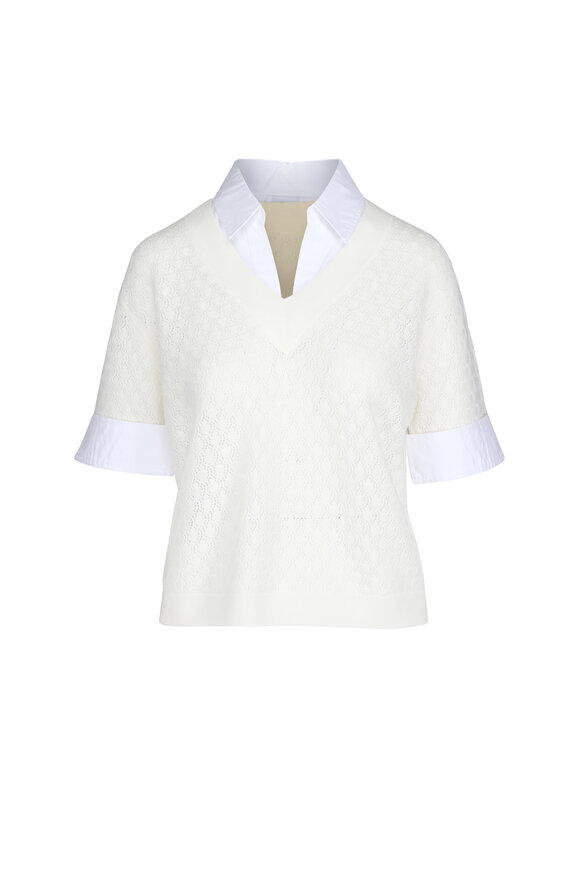 Tanya Taylor Esme Pointelle Knit Top