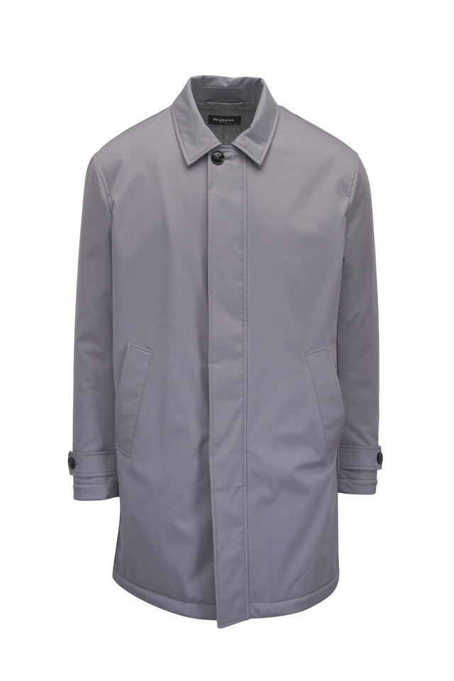 Brunello Cucinelli - Light Gray Wool Top Coat | Mitchell Stores