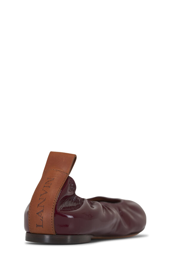 Lanvin - Ballerina Burgundy Patent Leather Flat