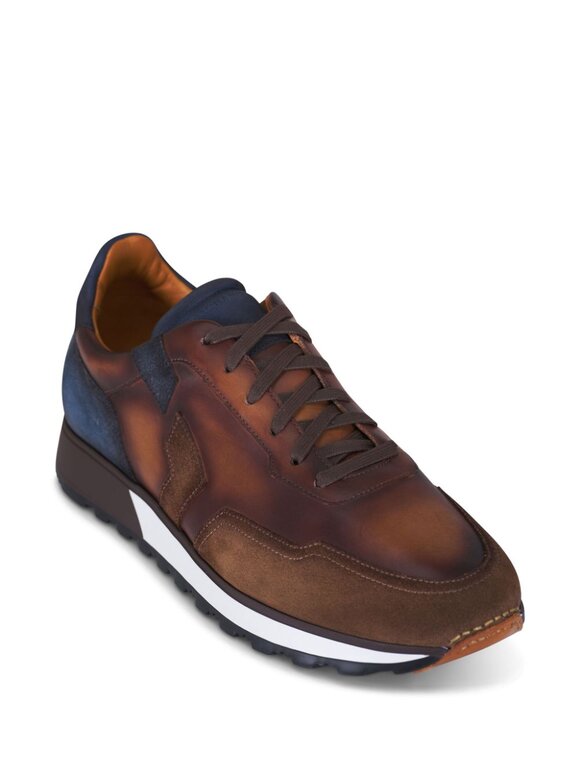 Magnanni - Aero Navy & Brown Leather & Suede Sneaker