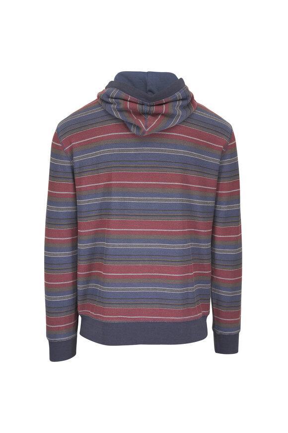Faherty Brand Byron Bay Nighttime Cherry Stripe Hoodie - view 2
