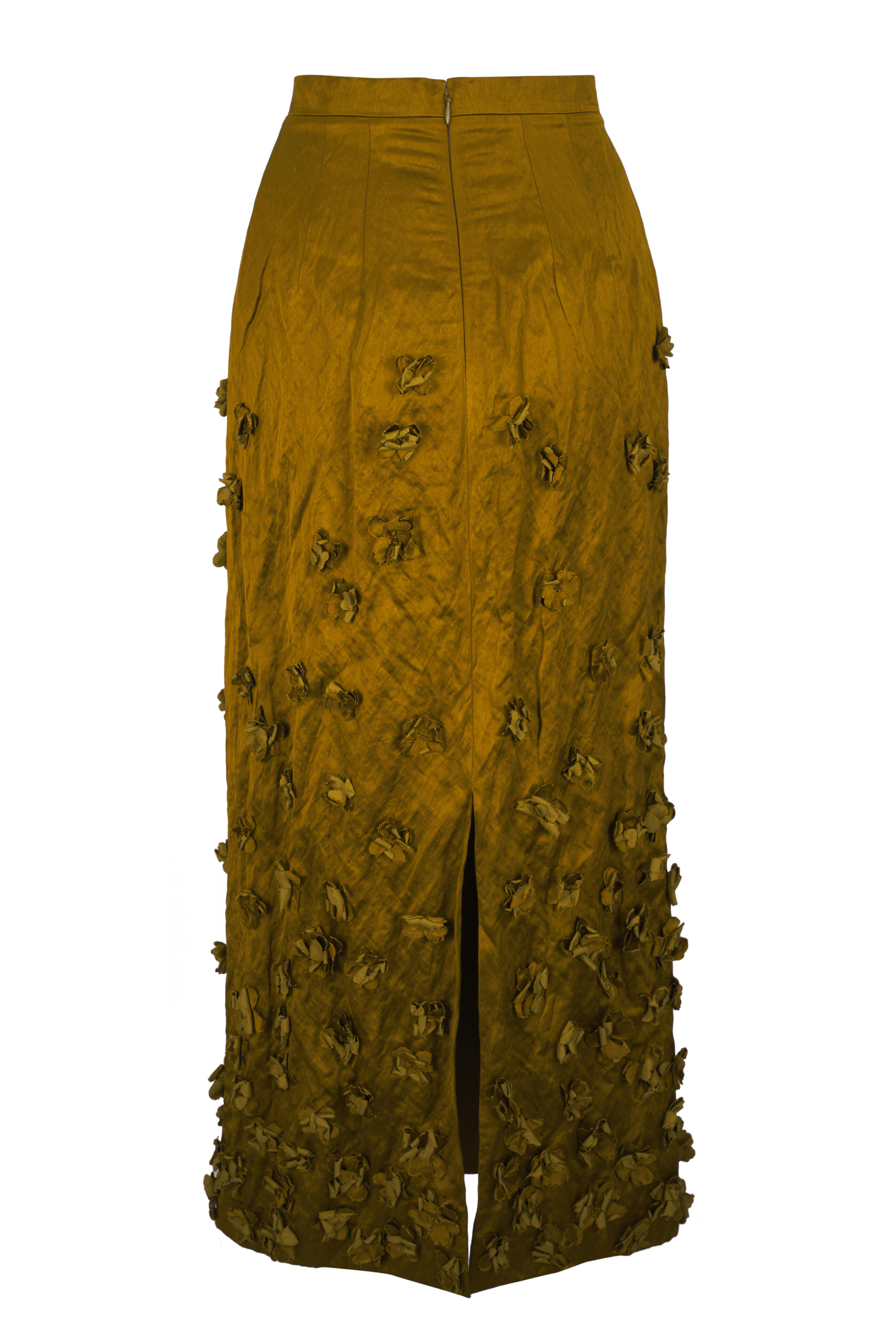 Michael Kors Collection - Cactus Hand Embroidered Floral Pencil Skirt