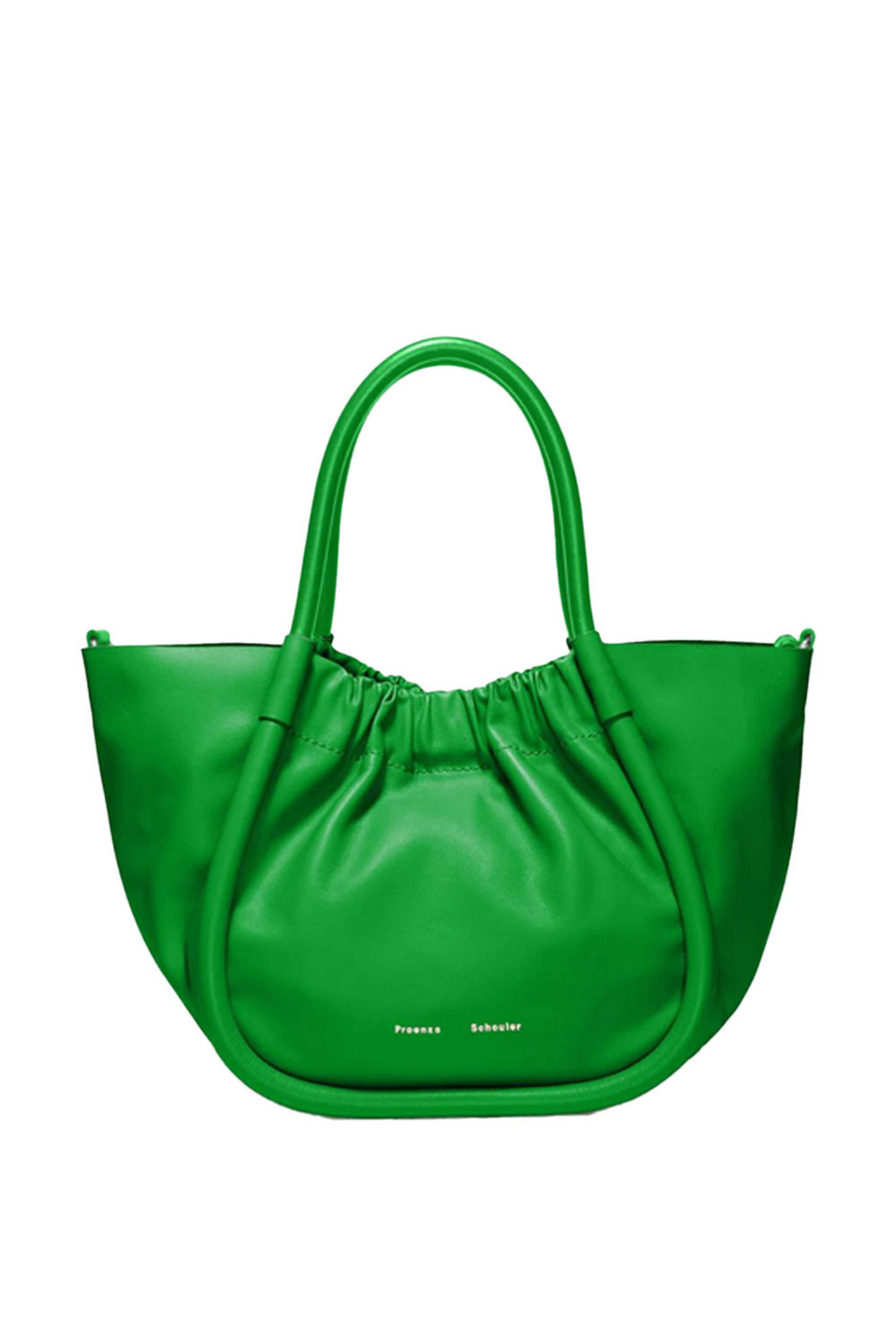 Proenza Schouler - Small Ruched Crossbody Tote in Bottle Green