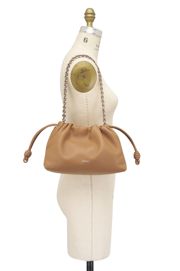 Loewe Medium Flamenco Mocha Leather Clutch - view 7