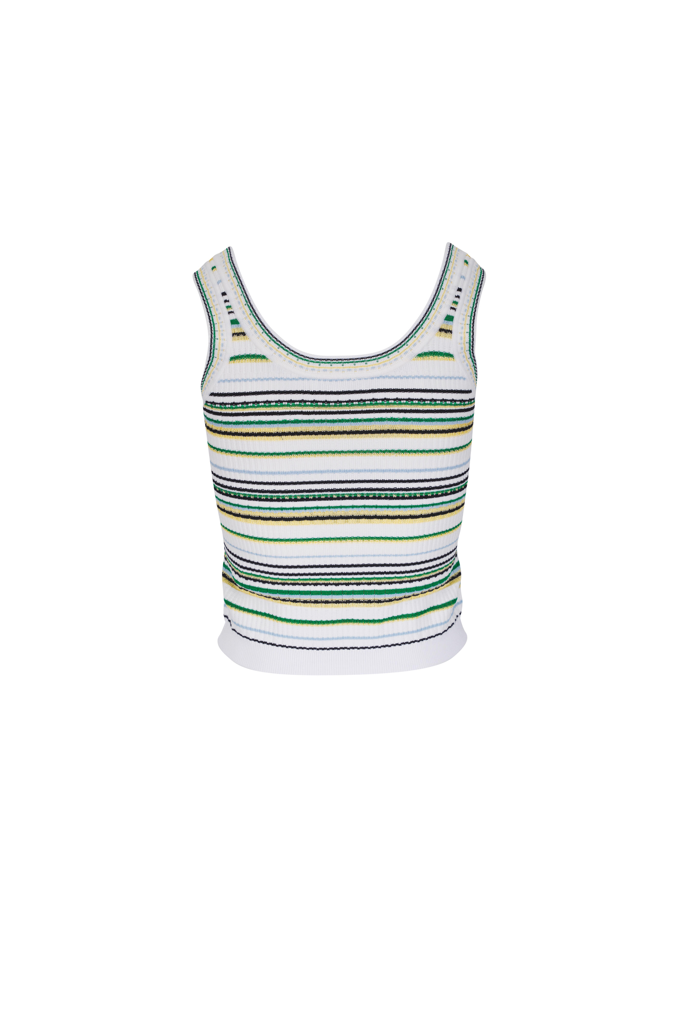 Veronica Beard - Carlin Knit Off White Multi Tank