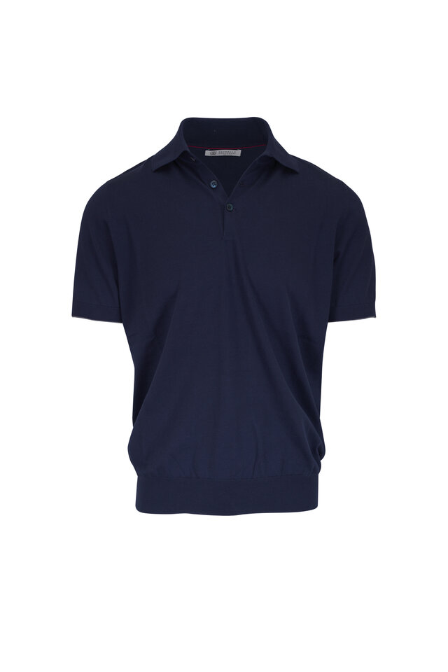 BRUNELLO CUCINELLI /ライトブルーポロシャツ Sサイズ s25-brunello-cucinelli-light-