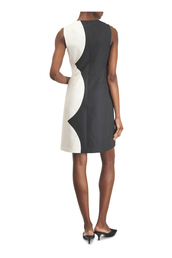 Akris Black & White Cloud Print A-Line Dress - view 4
