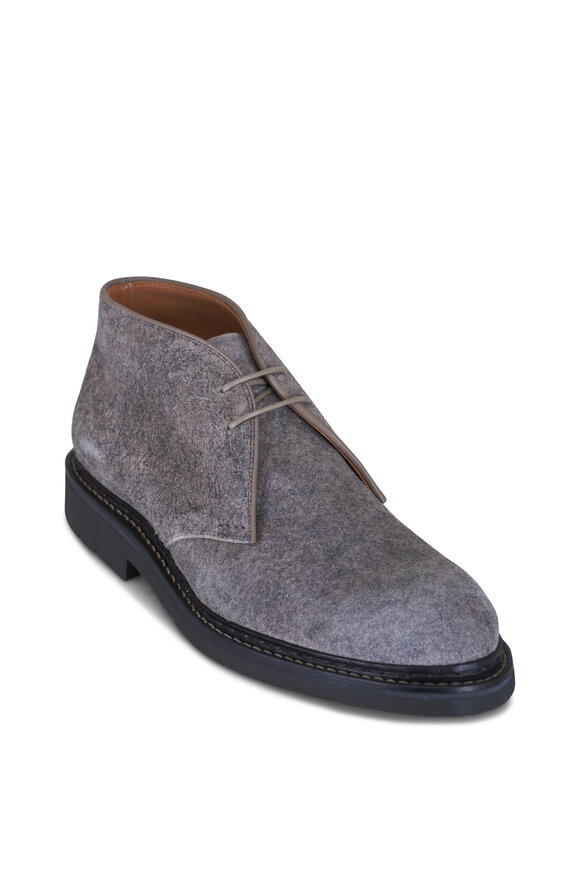 Heschung Genet Gray Suede Chukka Boot