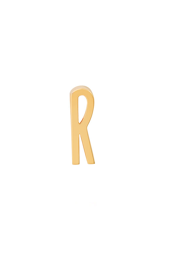 Helena Rose 14k Yellow Gold Slide-On Classic Initial "R"