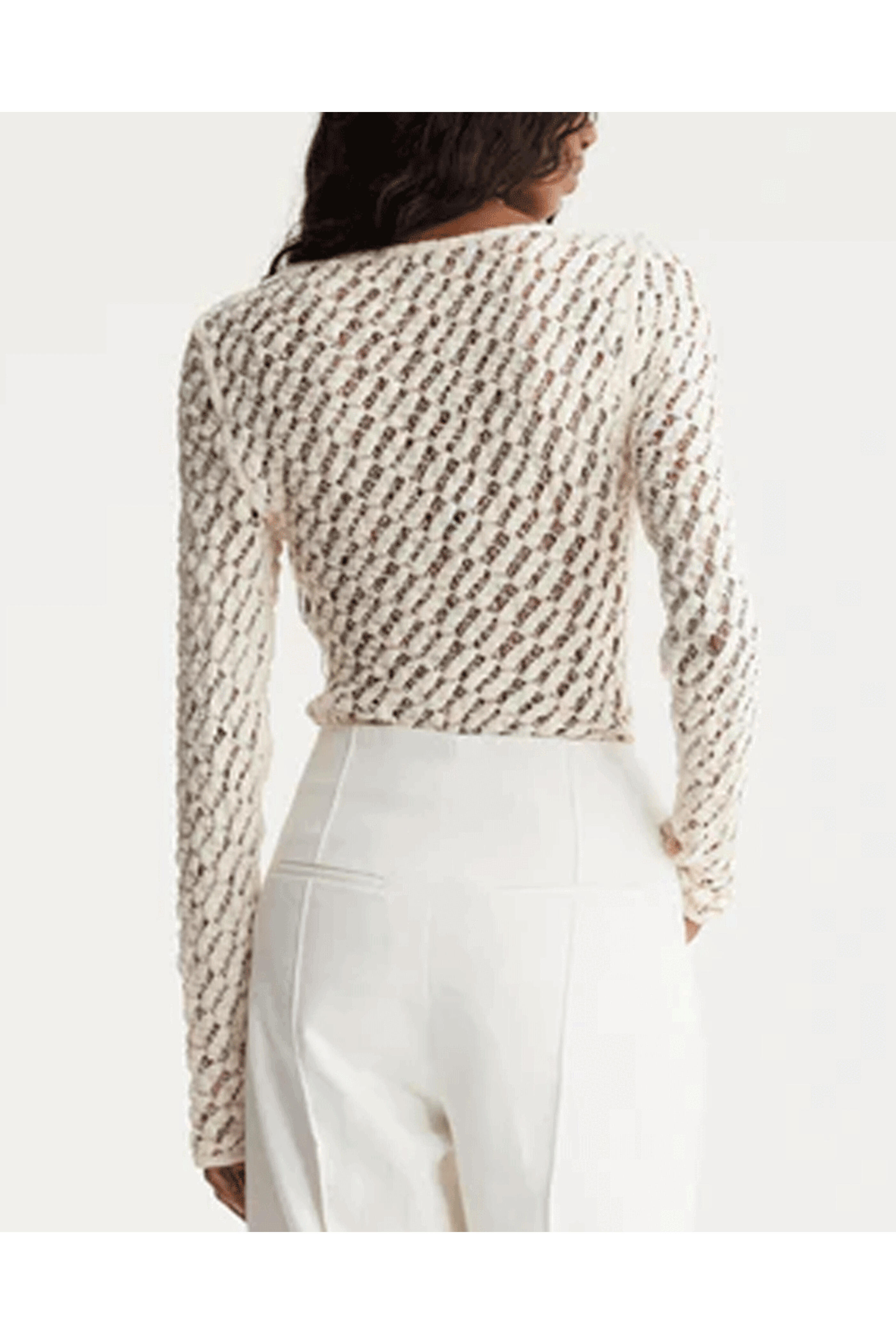 Rohe Frames - Cream Lace Boat Neck Top | Mitchell Stores