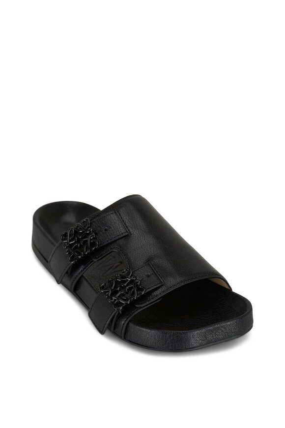 Loewe - Black Ease Leather Slide Sandal